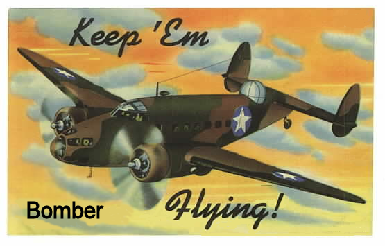 1942 Keep Em Flying "Bomber" WW2 Sticker
